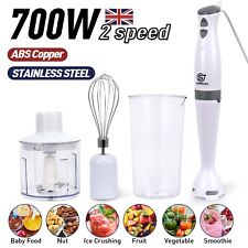 4-IN-1 Hand Blender 700W Electric Stick Curry Puree Food Mixer Whisk & Chopper
