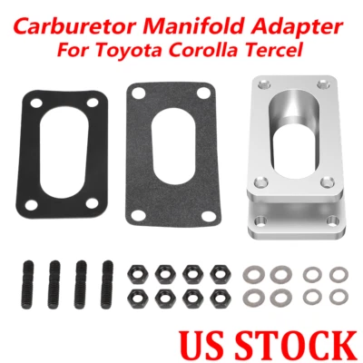 Adaptador colector carburador Billet para Toyota Corolla 82-86 Tercel 1976-1983 EE. UU. Foto 1 de 4