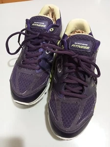 ladies Skechers US size 7 Purple and lime lace ups - Picture 1 of 8