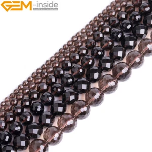 Cuentas sueltas de cuarzo ahumado marrón facetado Aaa para hacer joyas piedra natural de 10 mm - Imagen 1 de 33