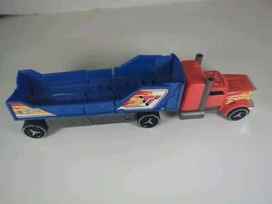 HOT WHEELS SEMI TRANSPORT CRASH TRUCK MATTEL 2011 TRACTOR TRAILER 11" long - Picture 1 of 9