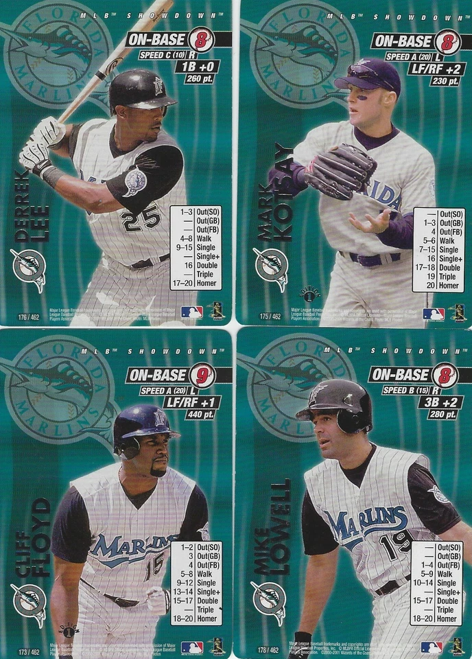 MLB SHOWDOWN 2001 1ST EDITION OPTIONS MIAMI MARLINS U PICK THE CARD $1-$2 S/H $1 - Изображение 1 из 1