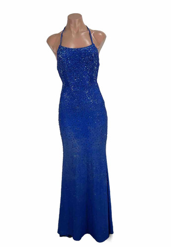 VALENTINO Abito da ballo vintage y2k Faviana abito lungo con spalline paillettes elasticizzato ombretto taglia 0