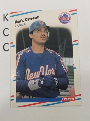 1988 Fleer MLB #129 Mark Carreon New York Mets - Image 1 of 2