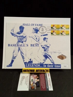 Johnny Mize New York Yankees Signed Hall Of Fame Envelope JSA -1 # - Image 1 of 4