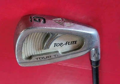 Top-Flite TOUR Ti, Men's RH 6 IRON Graphite R-80 Shaft, Jumbo Lamkin Grip - Image 1 of 4