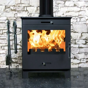 Nero Black 5kw Holzofen Multi Brennstoff, Holzofen Scheitholzfeuer moderne Öfen - Bild 1 von 11