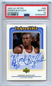 1999-00 Upper Deck Retro Mookie Blaylock Inkredible Auto #MB Hawks PSA 10 - Imagen 1 de 2