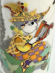Rosenthal Studio Line Bud Vase Bjorn Wiinblad Germany Porcelain Lyre Gold 4" VTG - Picture 1 of 14
