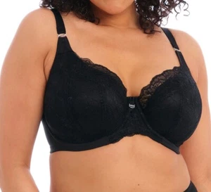 Elomi Brianna Bra Black Size 36FF Underwired Padded Half Cup Balcony Lace 8081 - Picture 1 of 12