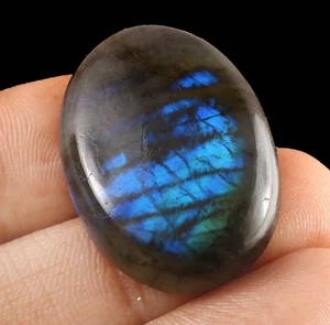 100% Natural Labradorite Oval Cabochon Loose Gemstone 48 Ct Size 30X20 Rk-335 - Picture 1 of 4