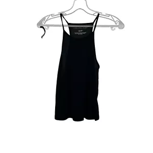 Live Love Dream Women's Halter Crop Top Black Ribbed Size XS - Picture 1 of 7