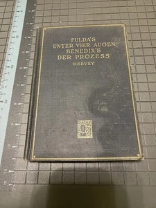 Fulda's Unter Vier Augen Bendix's der Prozess, Vintage Hardbound, 1902 - Picture 1 of 2
