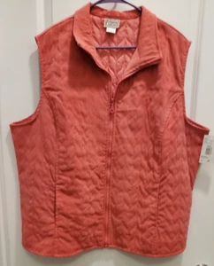 Company Collection Coral Cloud Zip front Vest Size 3x NEW! - Picture 1 of 10