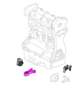 SUPPORTO MOTORE INFERIORE ALFAROMEO 159 BRERA SPIDER - Immagine 1 di 2