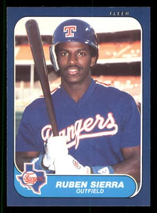 Actualización Fleer 1986 #U-105 - Rubén Sierra - Texas Rangers - Imagen 1 de 2