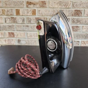 Vintage Dormeyer Heavy Duty Clothes Steam Iron Braided Cord Tested Works Great! - Picture 1 of 12