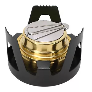 Mini Camping Stove Portable Burner Butane Gas Cooker Outdoor Windproof Black - Picture 1 of 20
