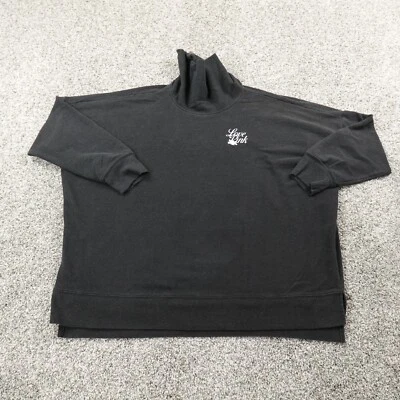 Suéter Rosa Para Mujer S Negro Victoria Secret Gran Tamaño Cuello Alto Simulado Sudadera Foto 1 de 4