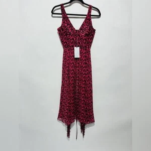BNWT Versace Runway SS23 Plisse Dress All Over Logo Size 36/XS $5425 - Picture 1 of 9