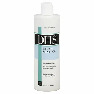 DHS Clear Shampoo Daily Hair & Scalp Cleansing Fragrance Free 16 oz Pack of 12 - Picture 1 of 2