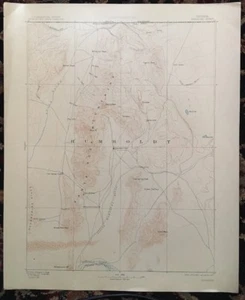 USGS Topographic Map 1893 Data PARADISE QUADRANGLE, HUMBOLDT CO., NEVADA - Picture 1 of 9