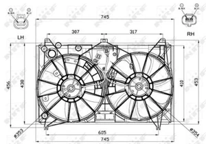RTG Engine Cooling Fan Fits Lexus LS 2006- GS 2007-2011 4.6 5.0 #2 1636338080 - Picture 1 of 3