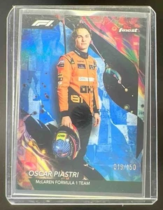 2024 Topps Finest Formula 1 Racing Oscar Piastri #108 Uncommon Blue 019/150 - Picture 1 of 2