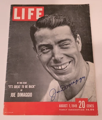Rare JOE DIMAGGIO Signed LIFE Magazine-HALL OF FAME-NEW YORK YANKEES-JSA 10 Auto - Image 1 of 4