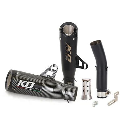 Exhaust Mid Link Pipe Black Mufflers For Honda Rebel 500 CM500 CM300 2017-2025 - Image 1 of 4