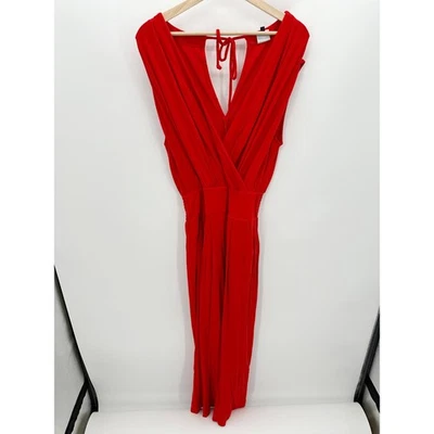 Mono sin mangas CAbi Spring Uptown rojo cuello en V para mujer talla mediana M Foto 1 de 4