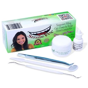 Kit de reparación dental de relleno, tapa, corona y puente SmileFix - óxido de zinc resistente... - Imagen 1 de 9