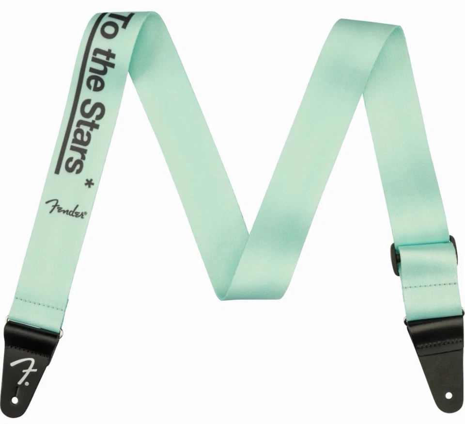 Correa de guitarra Fender Tom DeLonge To The Stars genuina, verde surf Foto 1 de 1