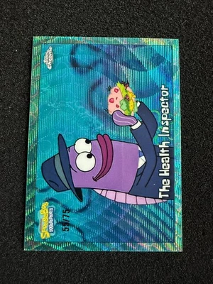 2025 Topps Chrome SpongeBob SquarePants Health Inspector FlowerCloudFractor /75 - Image 1 of 4