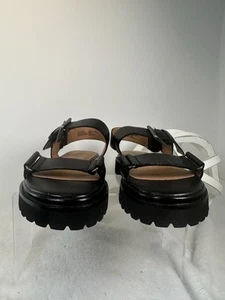 Exce Madewell Sandals 6.5 The Cady Strappy Black Leather Adjustable Strap - Picture 1 of 6