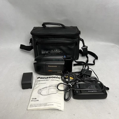 Panasonic Palmcorder PV-L578D Camcorder 23X Hi Def Zoom Lens VHSC -Bundle-Works - Image 1 of 4