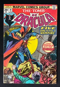 Tomb of Dracula 28  Blade app. on-c & inside as an illusion 1975 FINE, copy 3 - Picture 1 of 7