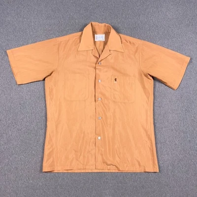 VTG Penneys Shirt Mens Small Orange Loop Collar Towncraft Penn Prest Japan 60s - Image 1 of 4