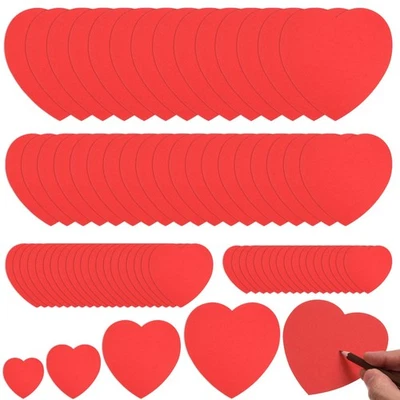 96 Piezas Recortes Corazón Rojo Tamaño Surtido Papel Corazones Forma Recortes San Valentín... Foto 1 de 4