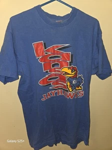 Kansas Jayhawks XL T-Shirt Vintage Single Stitch KU Made In USA  - Foto 1 di 4