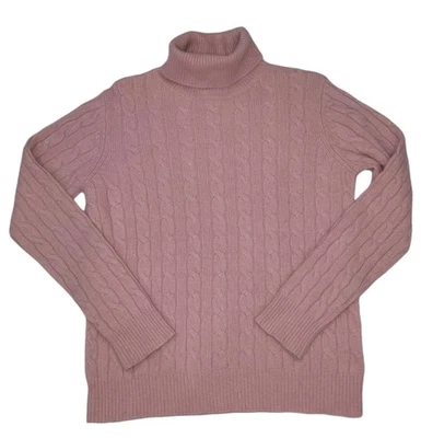 Suéter De Colección Pierre Cardin Lana de Cordero Angora Pelo de Conejo Cuello Alto Tejido con Cable Talla S Foto 1 de 4