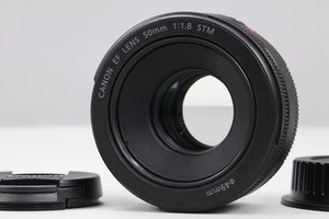 Canon EF 50mm f/1.8 STM for Canon EF Mount Black Body Prime Lens JAPAN - Picture 1 of 8