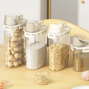 Sturdy Construction Kitchen Organizer Bin for Food Cereal Storage with Lid - Picture 1 of 33
