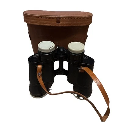 Vintage Bushnell Featherlight 7x35 Field 6.5 Binoculars w/ Leather Case Japan - Image 1 of 4