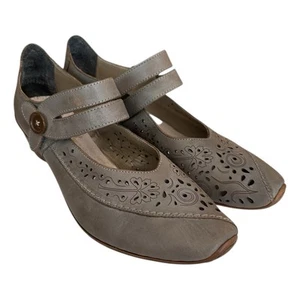 Riekes Shoes Womens 9.5 Antistress Mary Jane's Gray Heel Comfort - Picture 1 of 16