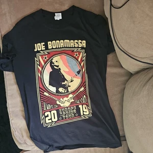 JOE BONAMASSA “ALWAYS ON THE ROAD” 2019 SPRING TOUR BLACK TEE size M in MINT con - Picture 1 of 10