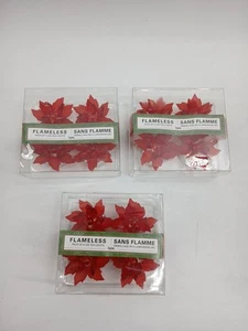 (3 Stück) Flammenlose 4er Pack Weihnachtsstern LED Teelichter 12 Batterien insgesamt inkl - Bild 1 von 10