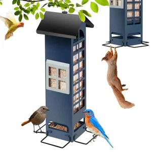 Metal Squirrel Proof Bird Feeder,Mesh Bird Feeders for Outdoors Hanging,Gravi... - Picture 1 of 7