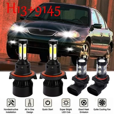 Faro LED alto/bajo para Mercury Grand Marquis 2006-2011 4 lados 6000K + luz antiniebla Foto 1 de 4