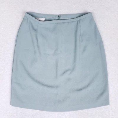 Falda lápiz vintage Gloria Vanderbilt talla 14 azul claro recta carrera oficina Foto 1 de 4